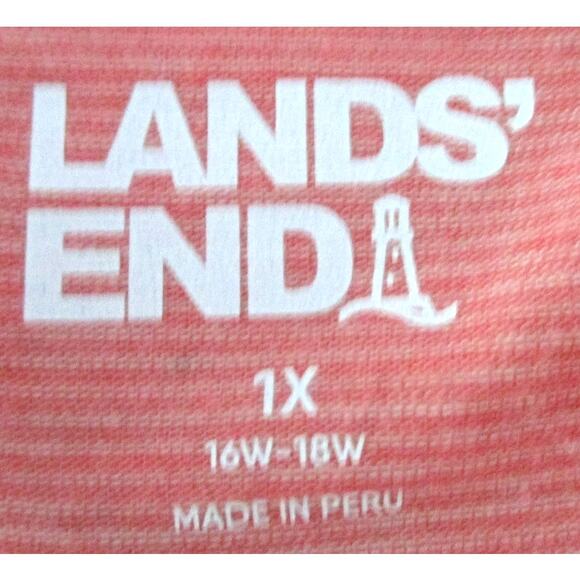 Lands End Women's Plus Long Sleeve Pink Striped Turtleneck Shirt Size 1X - Picture 8 of 10